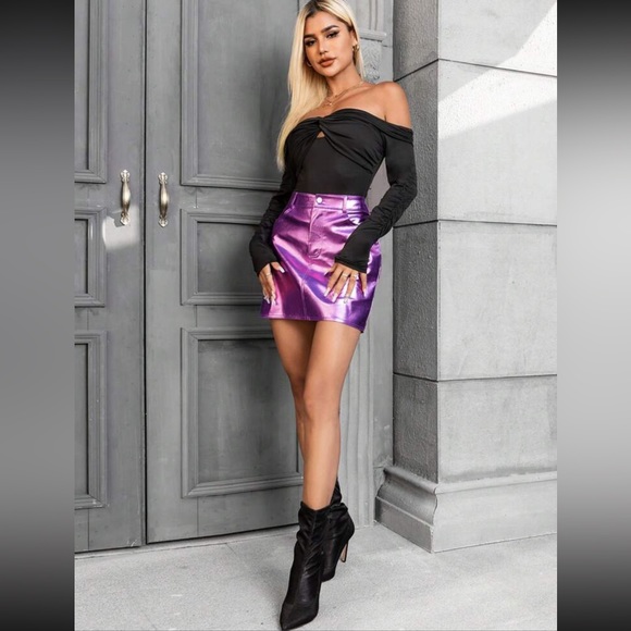 High Waist Solid Skirt ❤️ - Picture 3 of 5